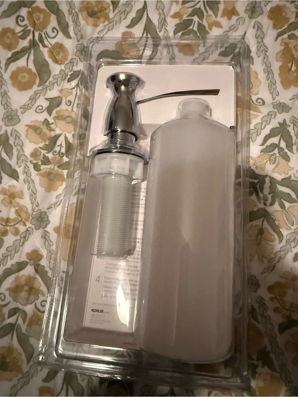 Kohler Polished Chrome Deck Mount Kitchen Bath Sink Liquid Soap Lotion Dispenser
